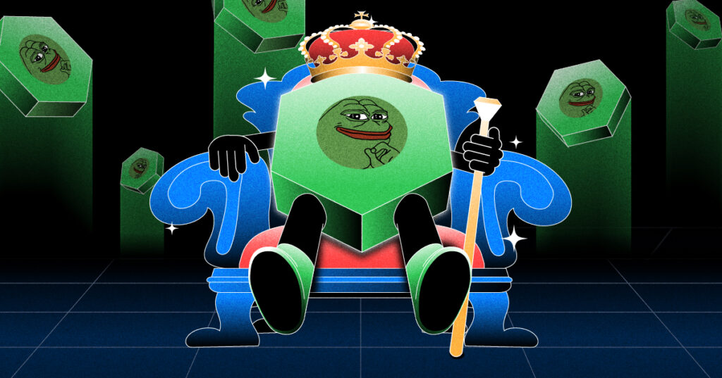 PepeCoin sitting on the throne